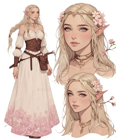 Image referente de l'apparence de l'elfe( ici c'est une femme)